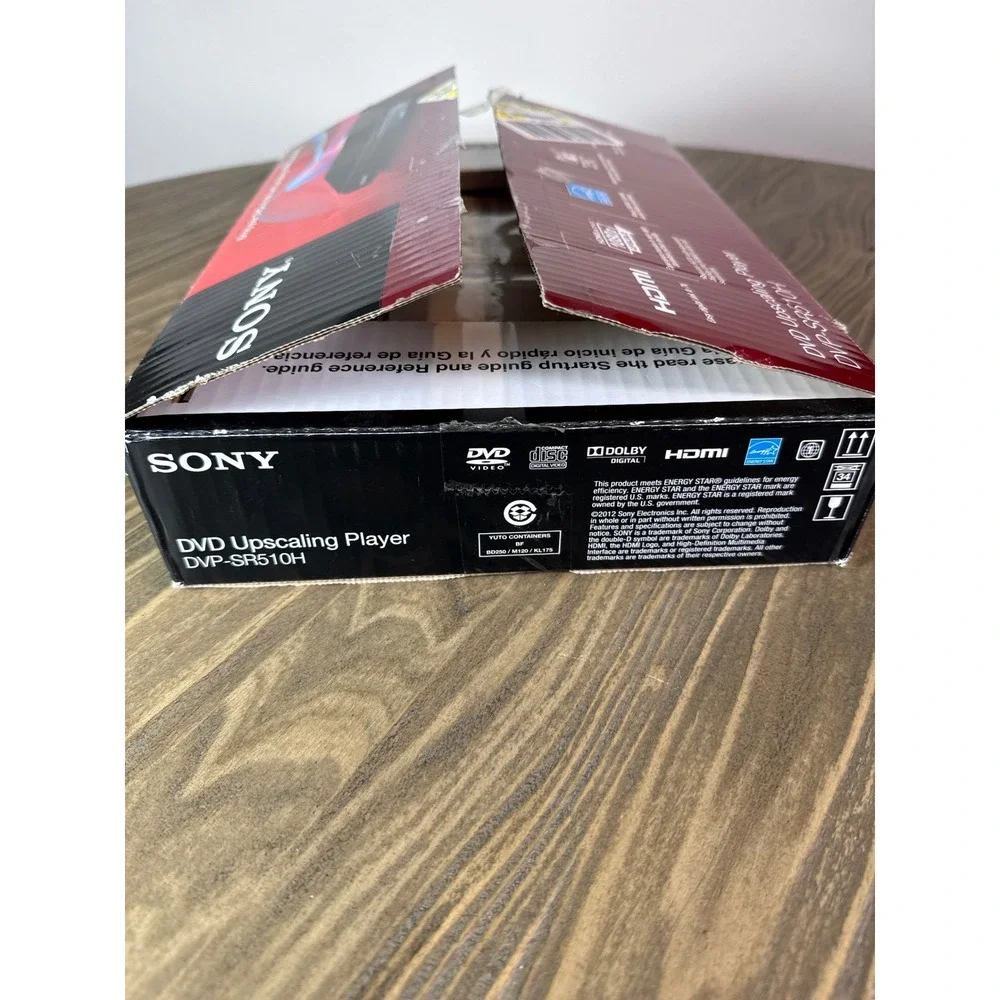 Sony DVD Player DVP-SR510H Black 1080p HDMI Upscaling with Remote Open Box Works